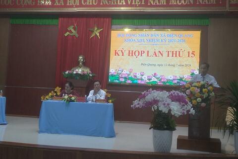 Hội đồng nhân dân xã Điện Quang tổ chức kỳ họp lần thứ 15, HĐND xã khoá XIII.